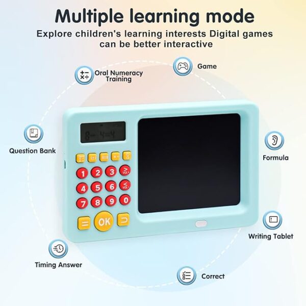 Rechargeable LCD Writing Tablet for Kids - 2 in 1 Early Education Math Toy, Learning & Fun - Image 3