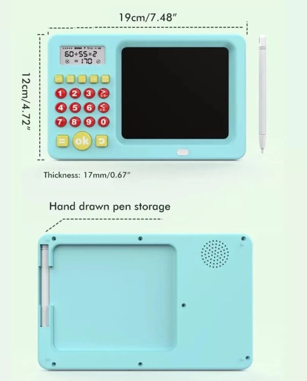 Rechargeable LCD Writing Tablet for Kids - 2 in 1 Early Education Math Toy, Learning & Fun - Image 6