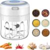 Rechargeable Mini Food Processor – One-Touch Vegetable Chopper, Precision Stainless Steel Blades, Portable & USB Rechargeable