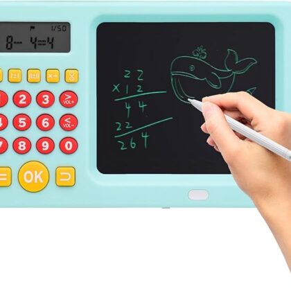 Rechargeable LCD Writing Tablet for Kids - 2 in 1 Early Education Math Toy, Learning & Fun