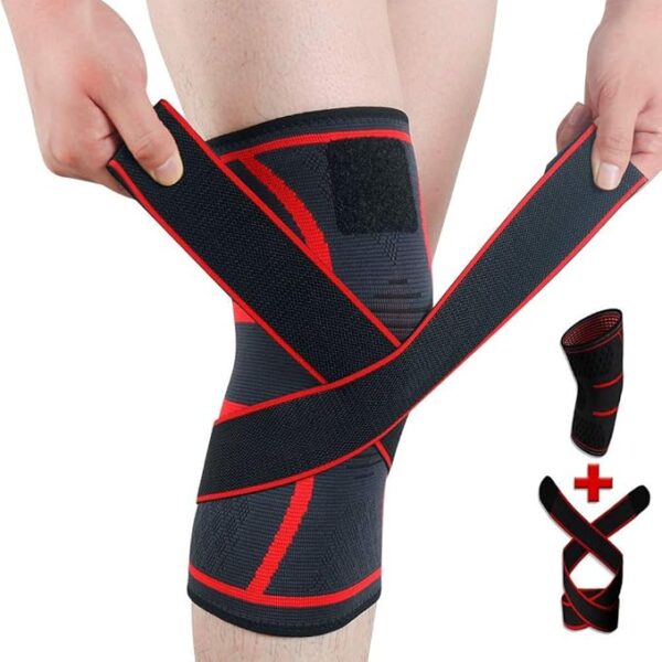 Adjustable Knee Support Brace - Compression Knee Sleeve for Meniscus Tear & Ligament Injury Prevention | Supports Knee Joint for Sports, Exercise & Recovery | Breathable & High-Quality Knee Pads for Running, Basketball, Gym, CrossFit - Image 2