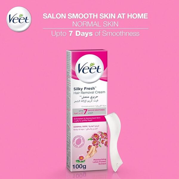 Veet Silky Fresh Hair Removal Cream for Body & Legs (Normal Skin) – Gently Scented with Lotus Flower Extract for Smooth, Odor-Free Skin – Available in the Philippines at BuyBayan.com