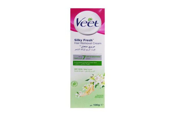 Veet Silky Fresh Hair Removal Cream for Body & Legs (Dry Skin) – Enriched with Moisturizing Ingredients for Smooth, Soft Skin – No Razor Burn, No Irritation