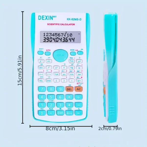 DEXIN KK-82MS-D Multi-function Scientific Calculator | 240 Functions, 12-Digit Display, Portable Design (Green/Pink) - Image 4