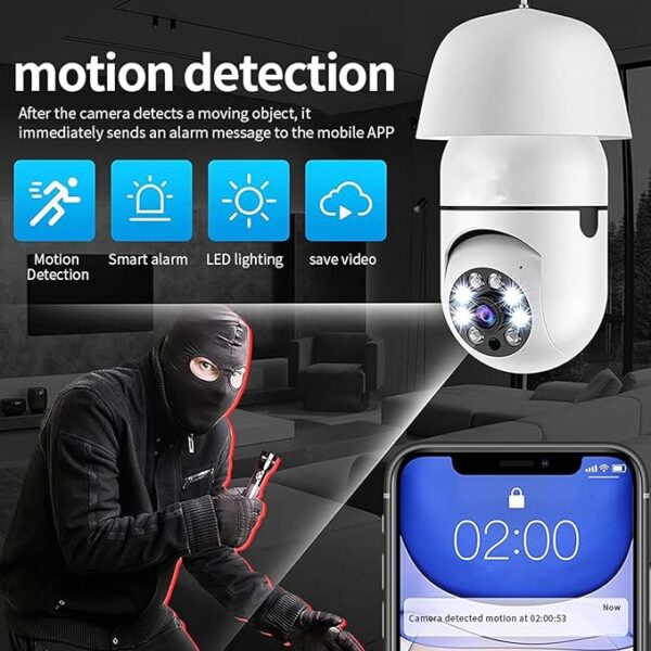 360 Degree Wireless Panoramic IP Camera – Smart Security Camera with HD Video, Motion Detection, and Remote Access - Image 4