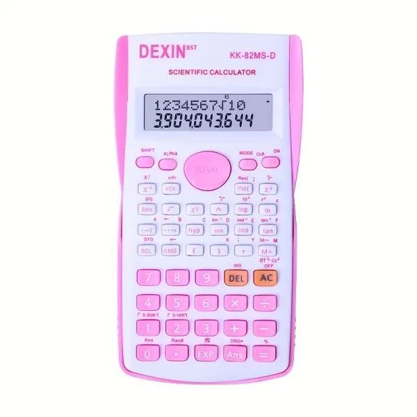 DEXIN KK-82MS-D Multi-function Scientific Calculator | 240 Functions, 12-Digit Display, Portable Design (Green/Pink) - Image 3