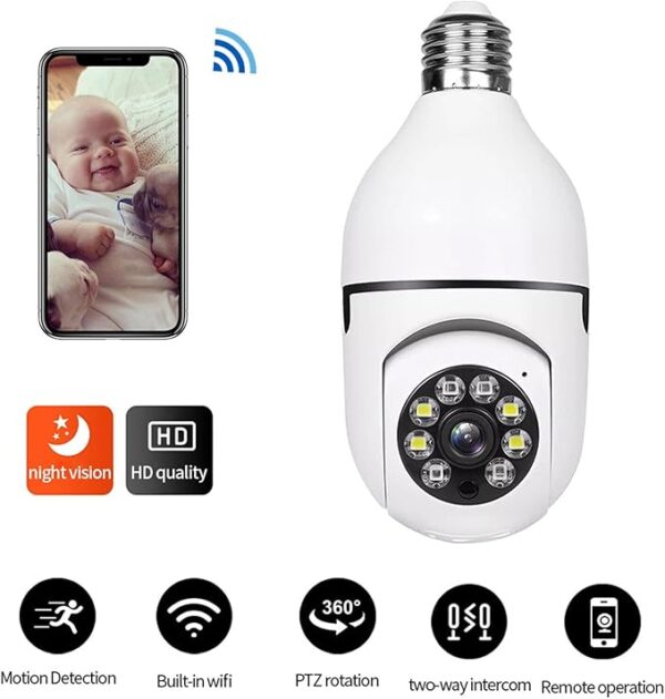 360 Degree Wireless Panoramic IP Camera – Smart Security Camera with HD Video, Motion Detection, and Remote Access - Image 7