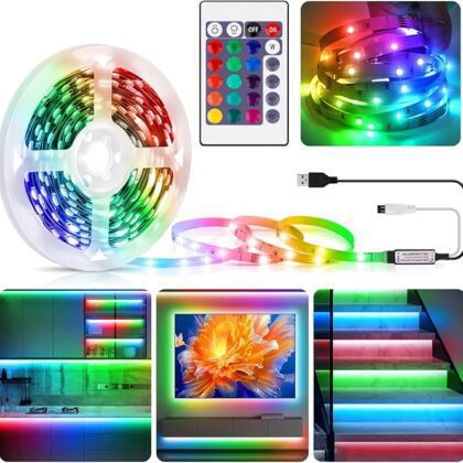 USB Powered Color Changing LED Strip Lights