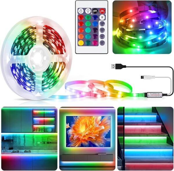 USB Powered Color Changing LED Strip Lights